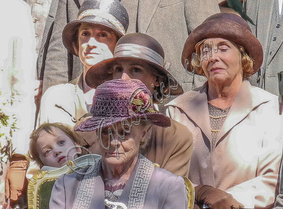 Downton Abbey cast seated for service of Dedication for War Memorial