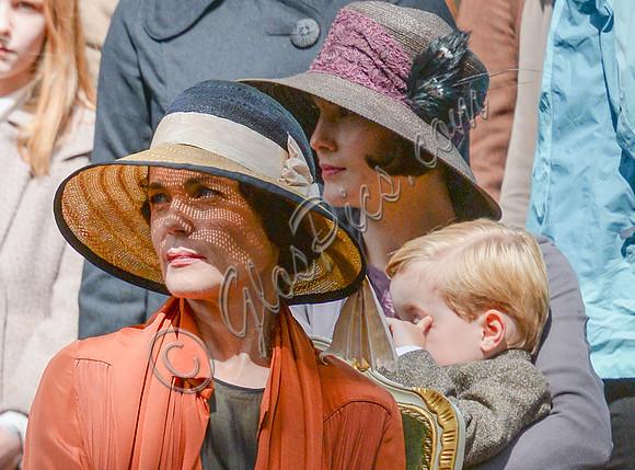 Countess Grantham, Lady Mary Crawley and Master George Crawley