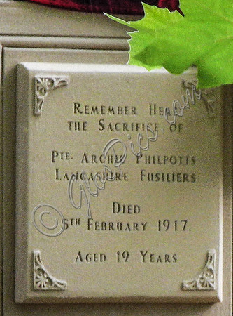 close-up of memorial plaque