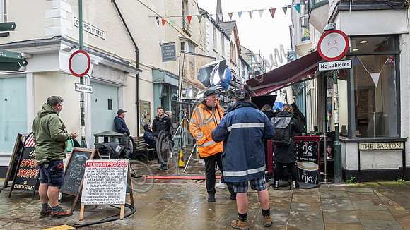 GV of film crew in Monmouth