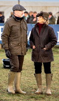 Christian and Geri Horner, with Christian's mother Sara in the parade ring, Cocklebarrow Races, 2026