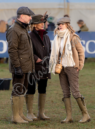 Christian and Geri Horner, with Christian's mother Sara in the parade ring, Cocklebarrow Races, 2026