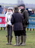 Christian and Geri Horner, with Christian's mother Sara in the parade ring, Cocklebarrow Races, 2026