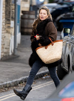 Fresh faced Kate Moss in Lechlade