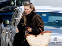 Fresh faced Kate Moss in Lechlade
