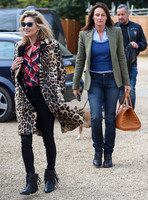 Kate Moss wearing Burberry Prorsum leopard print rabbit fur coat