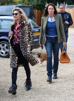 Kate Moss wearing Burberry Prorsum leopard print rabbit fur coat