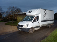 Events company "Create Cocktails" white van entering Kate Moss's home