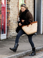 Fresh faced Kate Moss in Lechlade