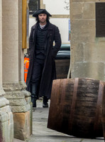 Aiden Turner filming Poldark