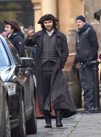 Aiden Turner filming Poldark