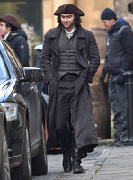 Aiden Turner filming Poldark