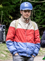 Asa Butterfield on set of  Sex Education