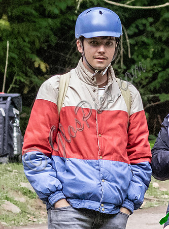 Asa Butterfield on set of  Sex Education