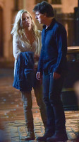 Tom Cruise with Annabelle Wallis on set of "The Mummy"