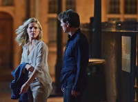Tom Cruise with Annabelle Wallis on set of "The Mummy"