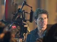 Tom Cruise on set of "The Mummy"
