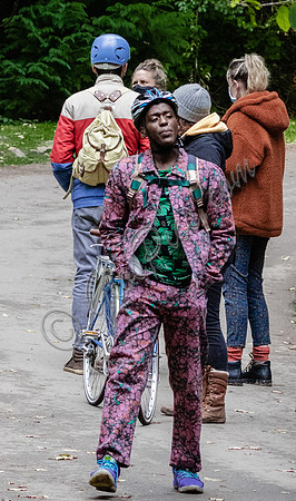 Butterfield and Ncuti Gatwa on bicycles film Sex EducationAsa