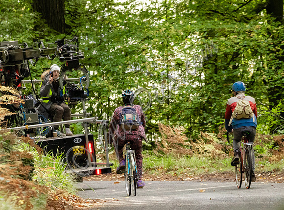 Butterfield and Ncuti Gatwa on bicycles film Sex EducationAsa