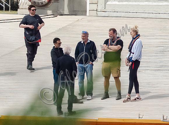 Director George Clooney working on his 61st Birthday