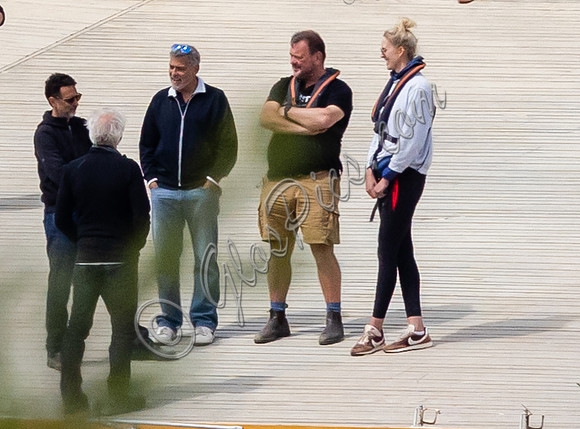Director George Clooney working on his 61st Birthday