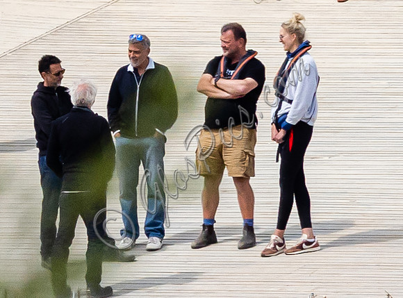 Director George Clooney working on his 61st Birthday