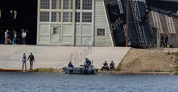 Filming "The Boys In The Boat" on location near Swindon, Wiltshire