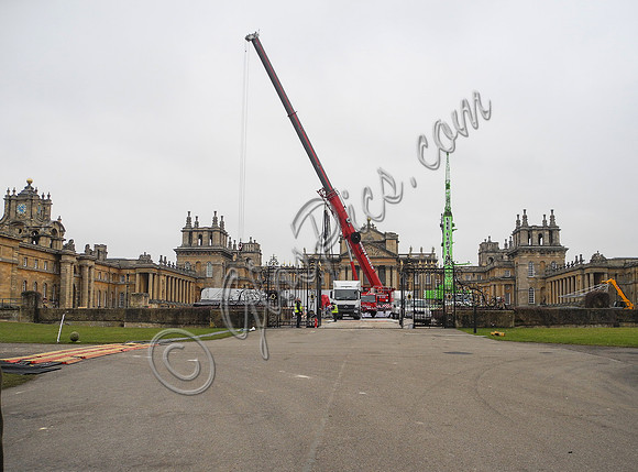 Set getting ready to film latest James Bond Movie at Blenheim Palace, Oxfordshire 'Spectre