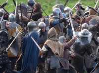 Battle scene filming for The White Princess