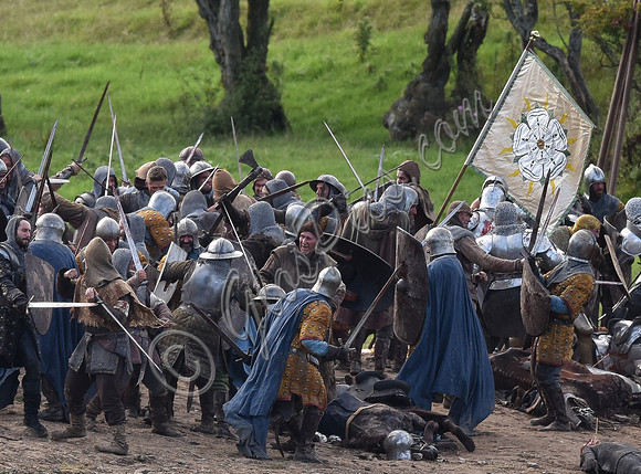 Battle scene filming for The White Princess