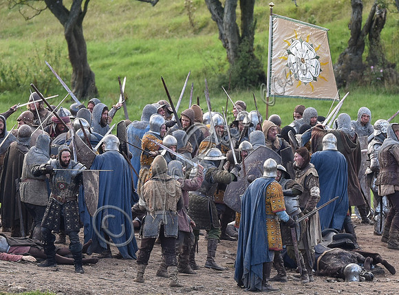 Battle scene filming for The White Princess