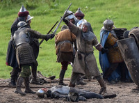 Battle scene filming for The White Princess