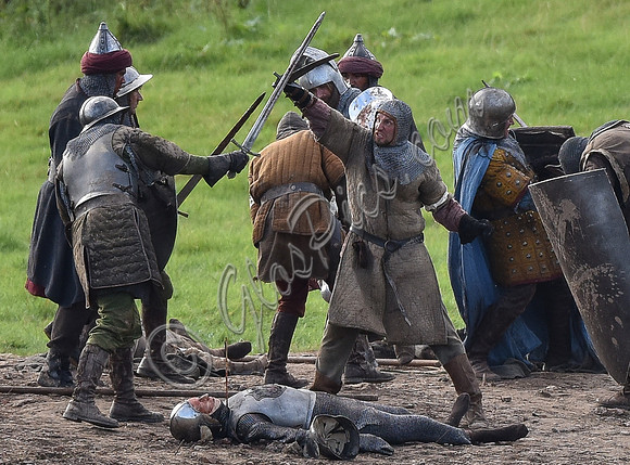 Battle scene filming for The White Princess