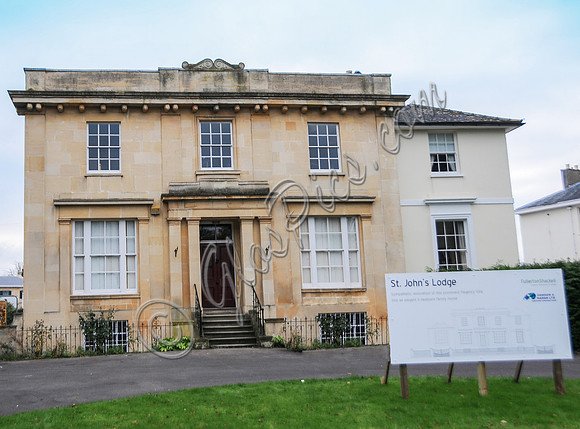 exterior views of St John's Lodge, Cheltenham