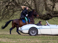 Theo James and Chanel Cresswell filming scenes for "The Gentlemen"