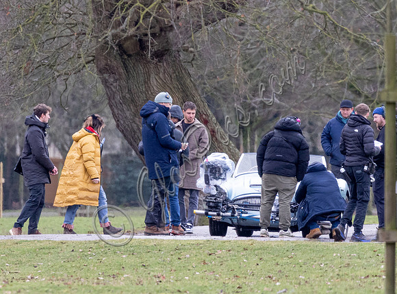 Theo James filming scenes of The Gentlemen
