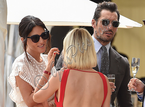 celebrity guests David Gandy and Stephanie Mendoros at  Gold Cup Polo 2018