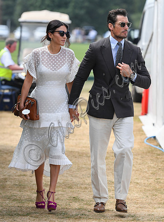 celebrity guests David Gandy and Stephanie Mendoros at  Gold Cup Polo 2018