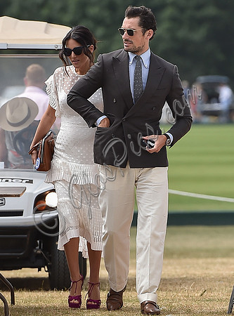 celebrity guests David Gandy and Stephanie Mendoros at  Gold Cup Polo 2018