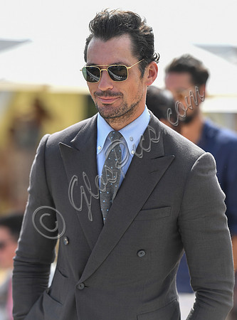 celebrity guest David Gandy wearing Aspinal of London Aerodrome Aviator sunglasses