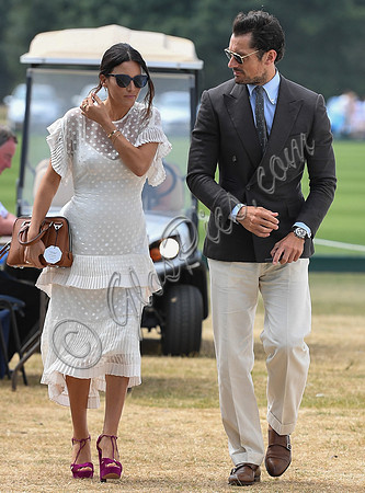 celebrity guests David Gandy and Stephanie Mendoros at  Gold Cup Polo 2018