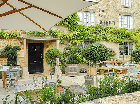 external views of The Wild Rabbit pub, Kingham