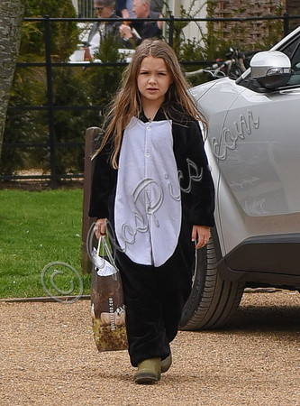Harper Beckham in penguin onesie