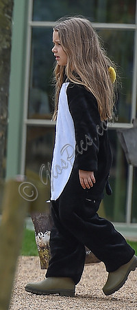 Harper Beckham in penguin onesie