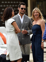 David gandy, Stephanie Mendoros and Clare Milford Haven