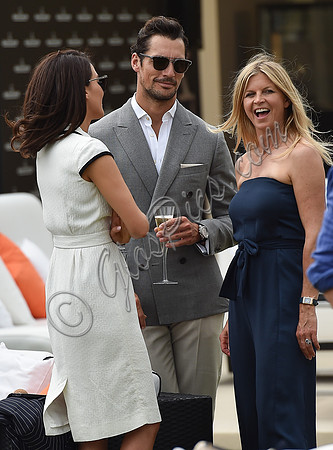 David gandy, Stephanie Mendoros and Clare Milford Haven