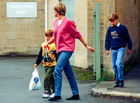 Princes William and Harry with their mother, Diana, Princess of Wales out shopping in Cirencester