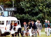 Prince Charles breaks arm at polo match, Cirencester Park 1990
