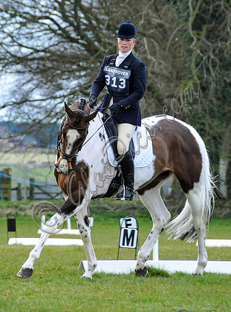 Zara Phillips competing in the dressage competition at Gatcombe Park Horse Trials
