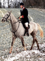Prince Charles in snow blizzard on horseback